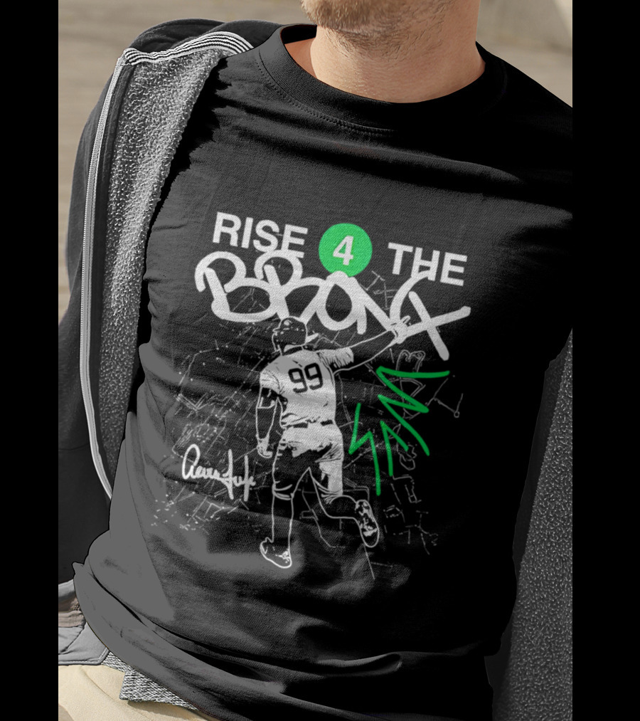 Rise 4 The Bronx Aaron Judge 99 Baseball Graffiti T-Shirt