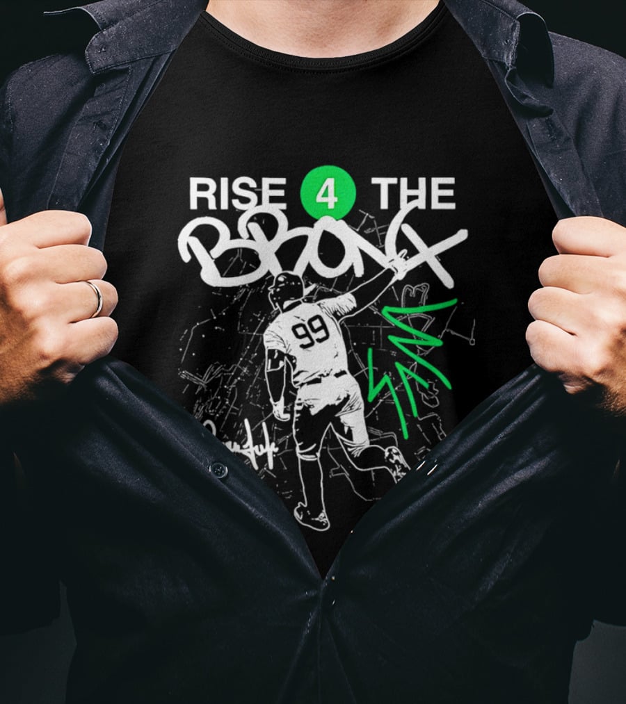 Rise 4 The Bronx Aaron Judge 99 Baseball Graffiti T-Shirt