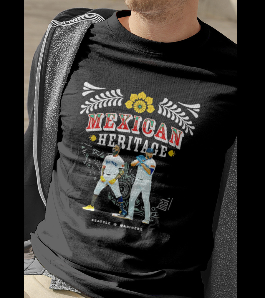 Mexican Heritage Seattle Mariners MLB Baseball Seattle To Sábado T-Shirt