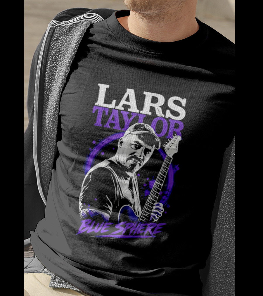 Lars Taylor Blue Sphere Smooth Jazz Guitarist T-Shirt