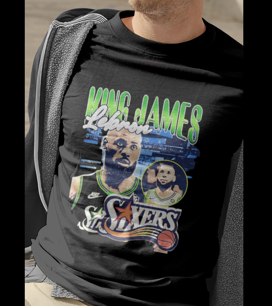 LeBron King James Sixers Philadelphia 76ers NBA Basketball Nike T-Shirt
