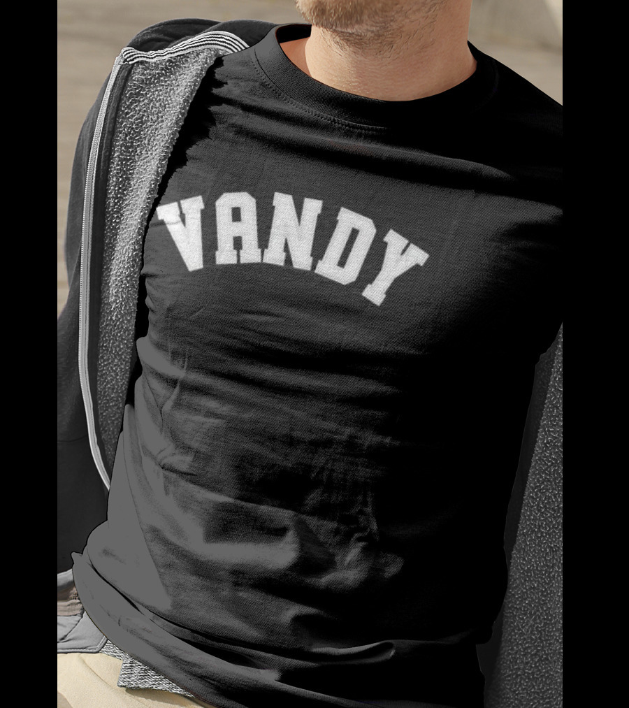 Vandy Commodores Vanderbilt Nashville NCAA Arched Grey Collegiate Lettering T-Shirt