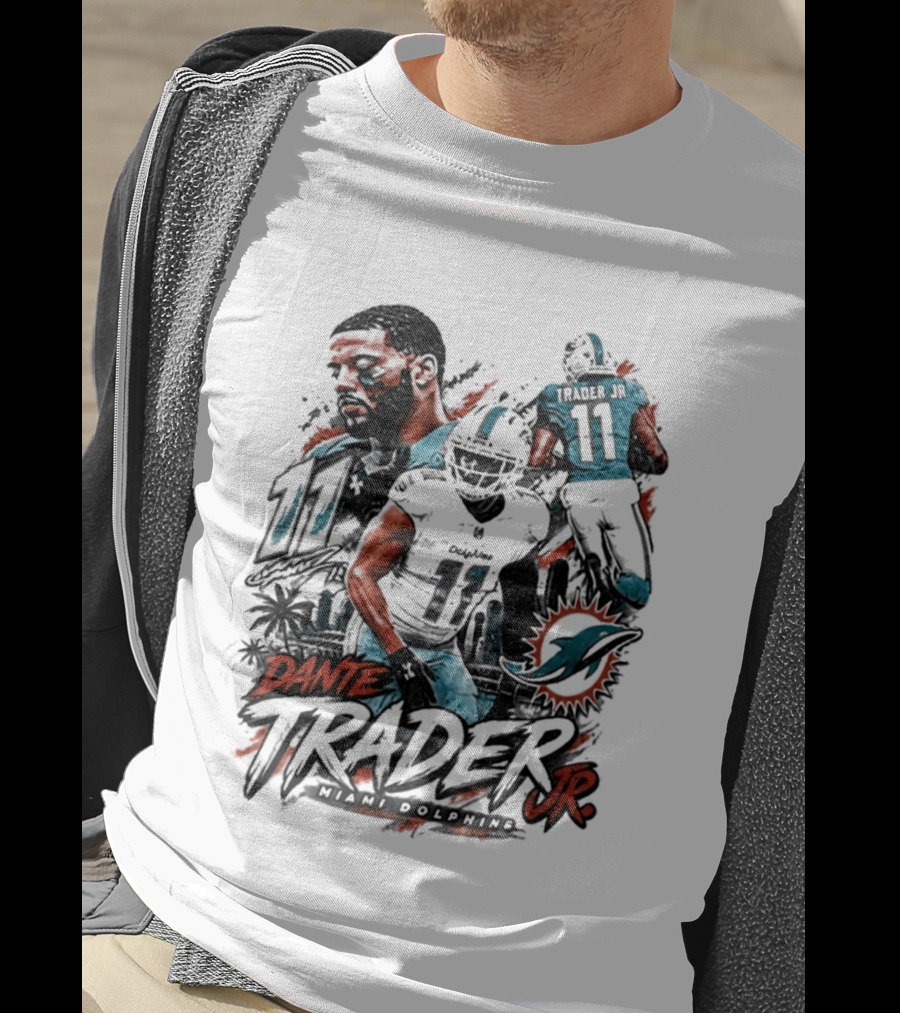 Dante Trader Jr Miami Dolphins 11 Football 2026 T-Shirt