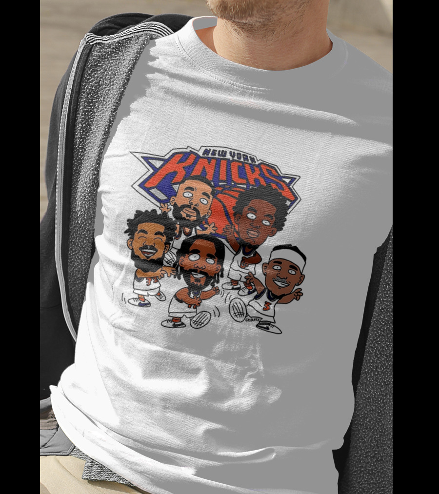 New York Knicks Champs 2026 NBA Players Cartoon Characters T-Shirt