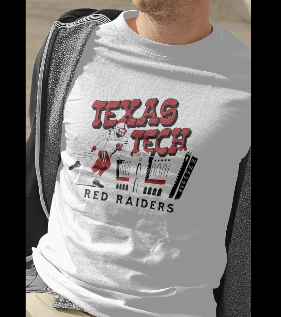 Texas Tech Red Raiders Football Player And Campus T-Shirt