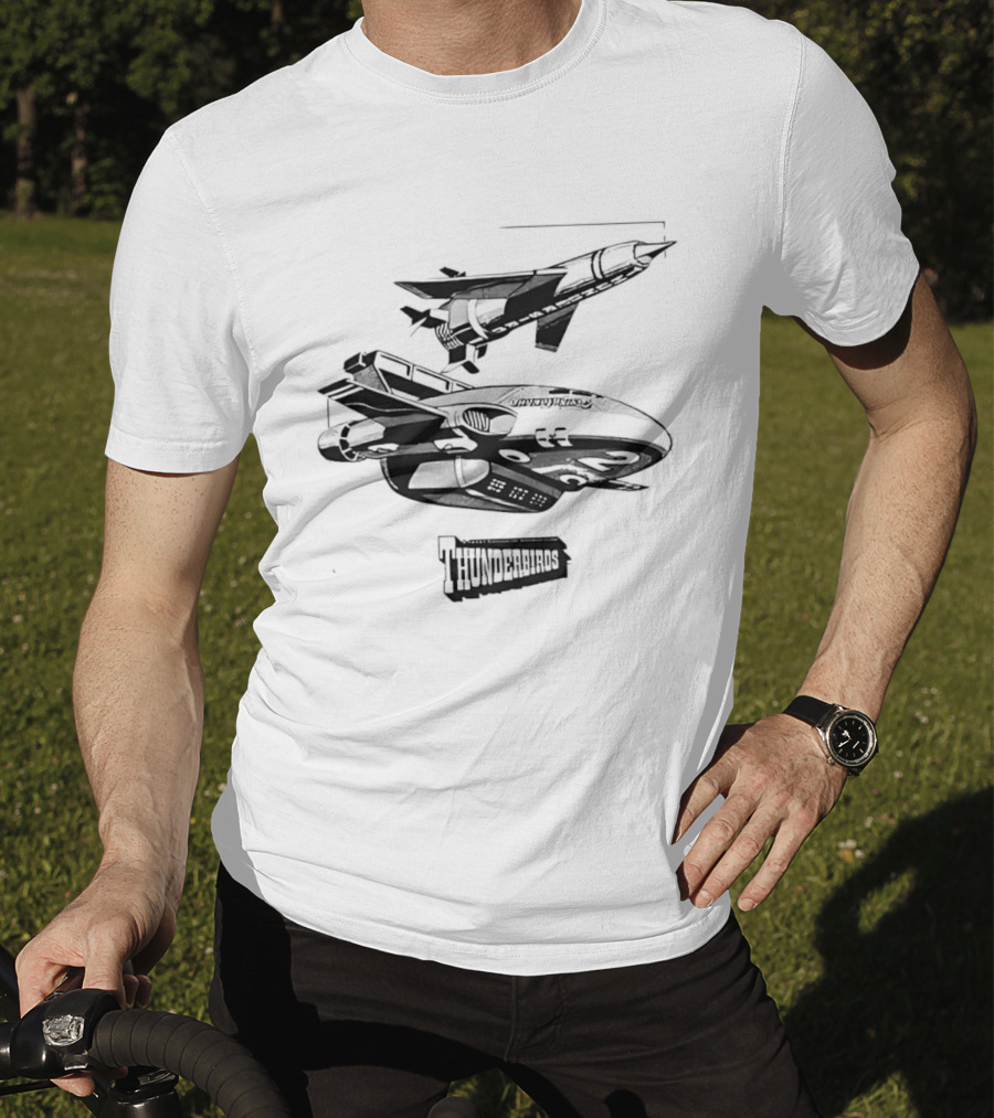 Thunderbirds Rocket Spacecraft Flying Line T-Shirt