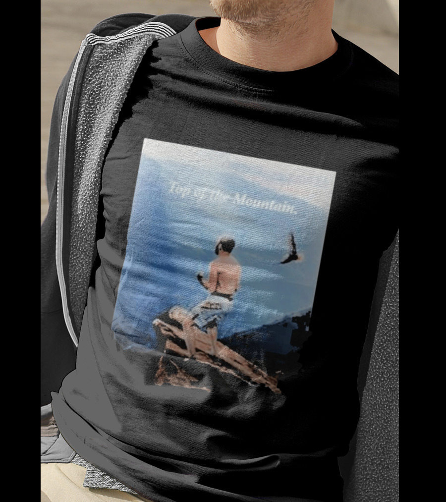 Islam Makhachev Top Of The Mountain Scenic Martial Arts Triumph T-Shirt