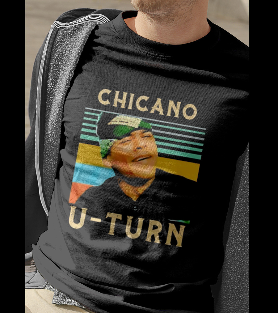 Chicano U Turn Sunset Stripes Smiling Man Bandana T-Shirt