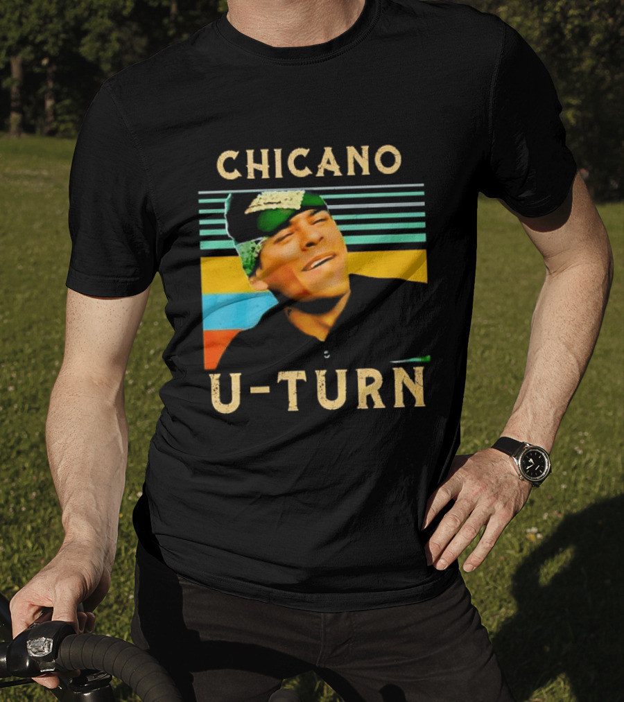 Chicano U Turn Sunset Stripes Smiling Man Bandana T-Shirt