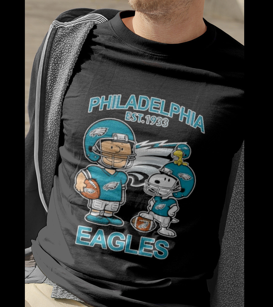 Philadelphia Eagles Est 1933 Characters Football Uniforms T-Shirt