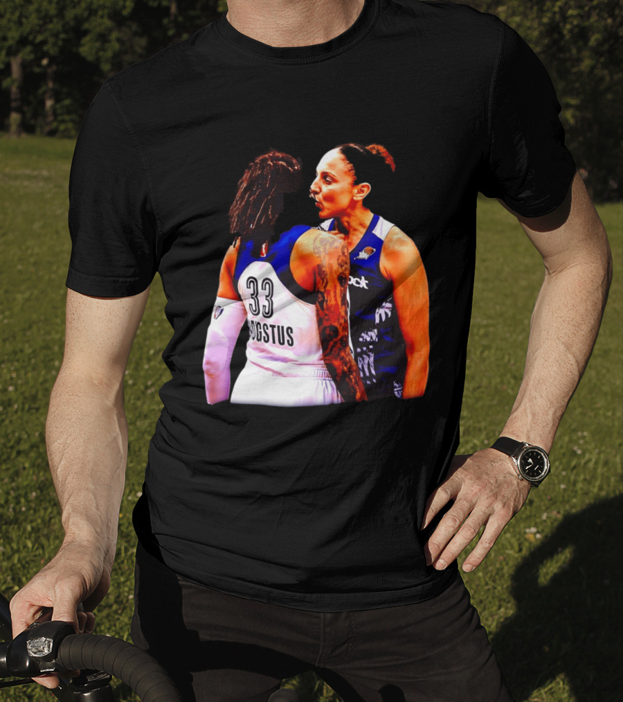WNBA Diana Taurasi And Seimone Augustus Iconic Encounter Basketball Moment T-Shirt