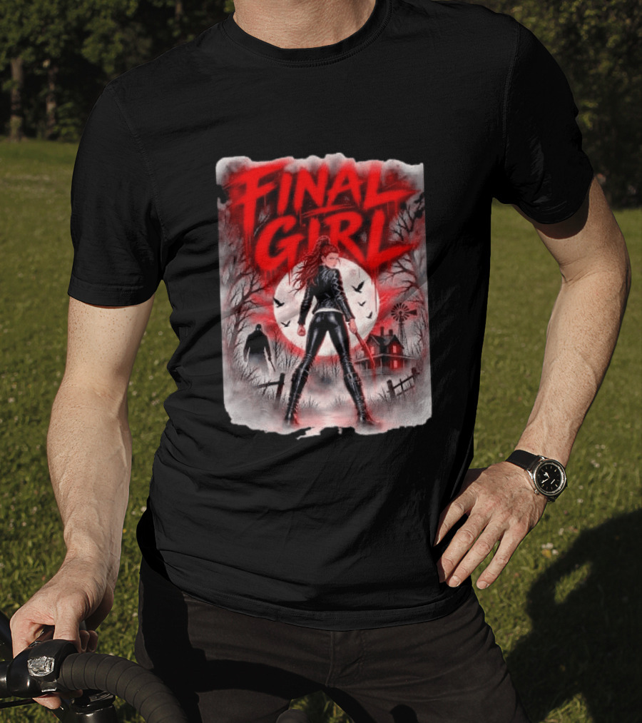 Final Girl Leather Jacket Bloody Bat Full Moon House T-Shirt