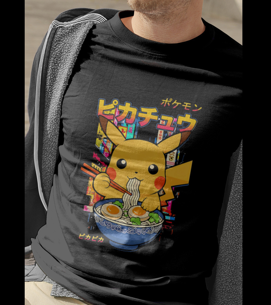 Pika Ramen Pikachu Pokémon Noodles Japan T-Shirt