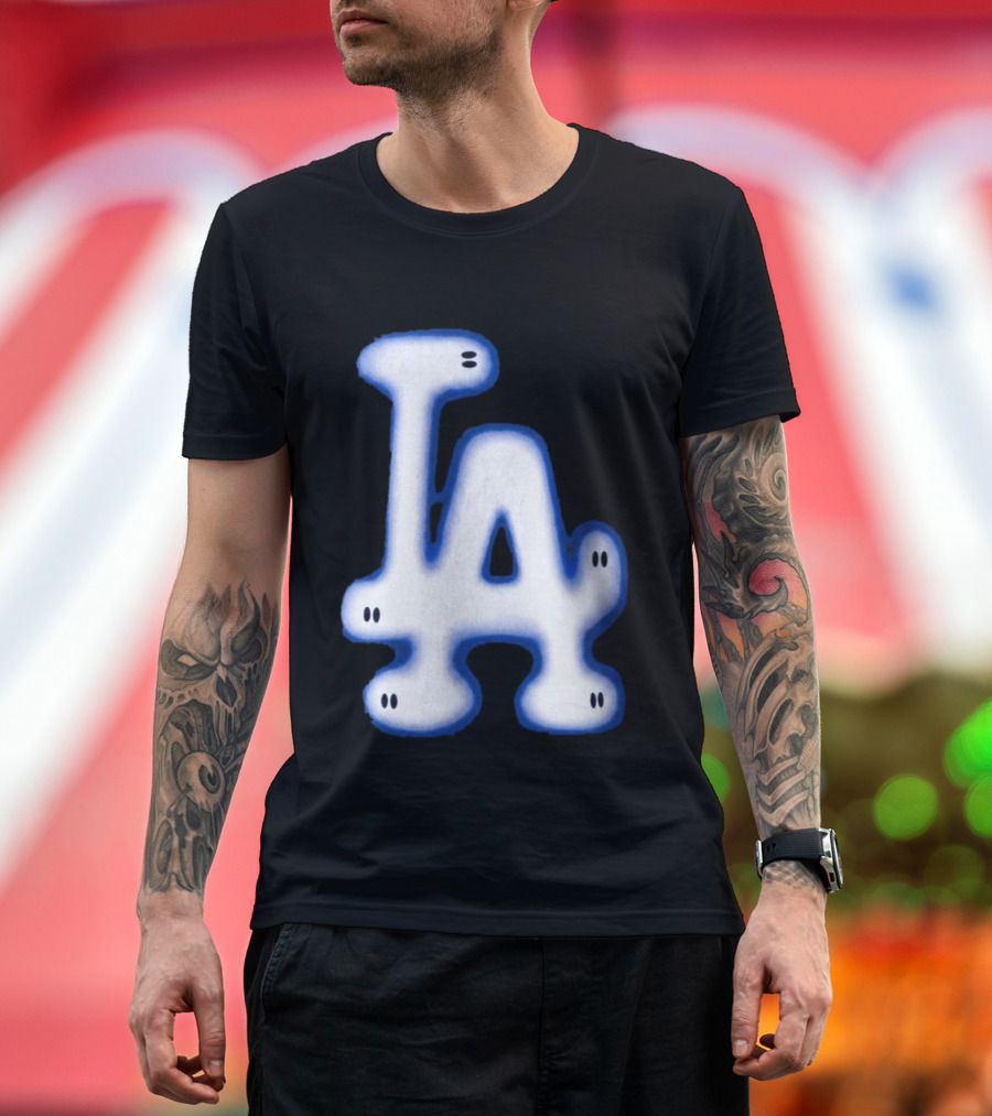 LA Dodgers Blue Ghost Airbrush T-Shirt