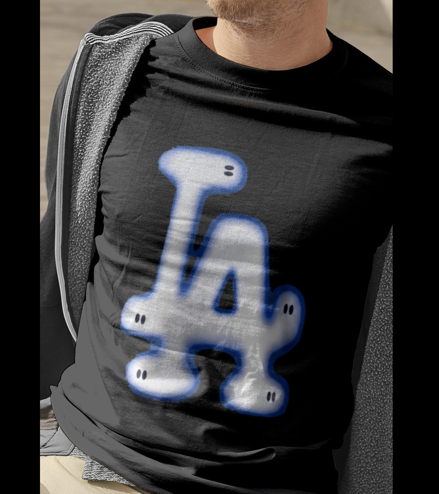 LA Dodgers Blue Ghost Airbrush T-Shirt
