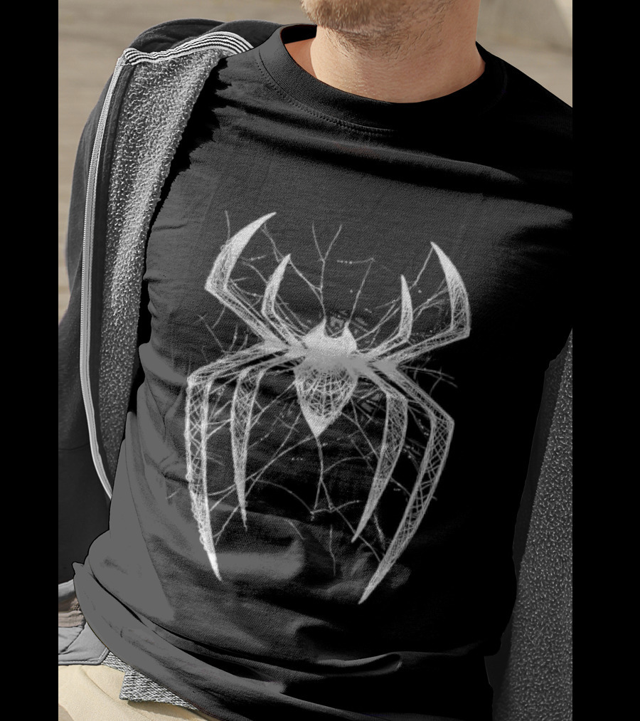 Marvel Spider Man Intricate Webbed Line Sketch Spider T-Shirt