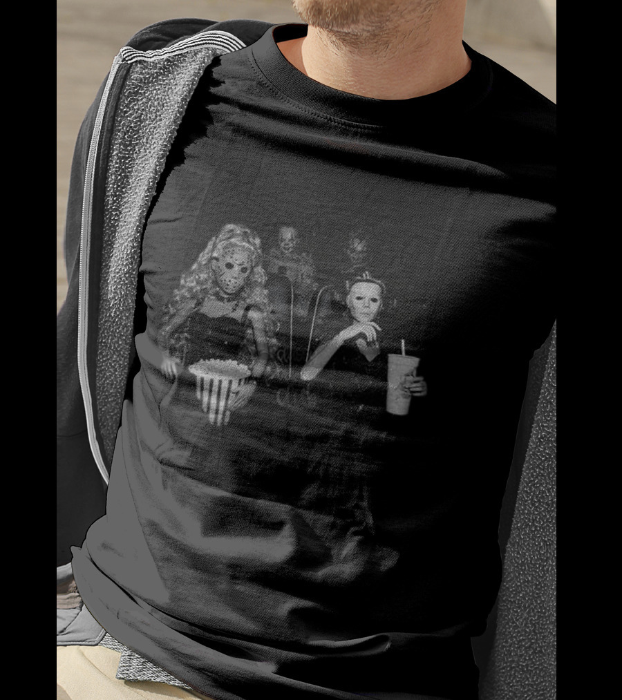 Horror Movie Dolls Jason And Michael Myers Cinema Halloween T-Shirt