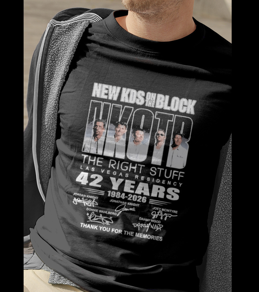 New Kids On The Block Nkotb Las Vegas Residency 42 Years 1984 2026 The Right Stuff Thank You For The Memories T-Shirt