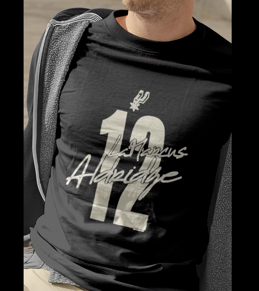 San Antonio Spurs LaMarcus Aldridge 12 NBA 2010s T-Shirt