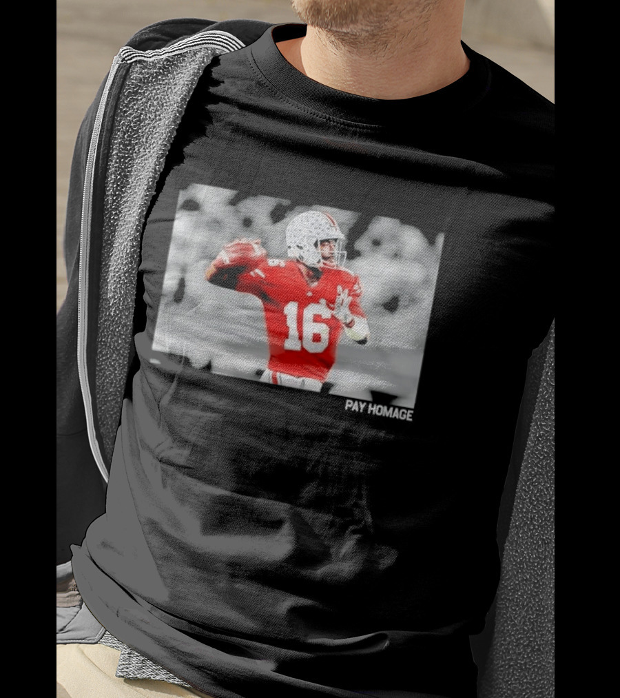 Ohio State Buckeyes Pay Homage Red Quarterback Football Jersey T-Shirt