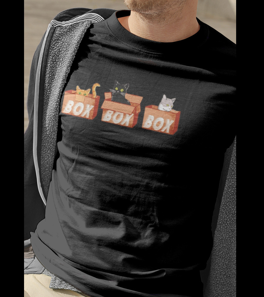 Orange Black Tabby Cats Box Trio T-Shirt
