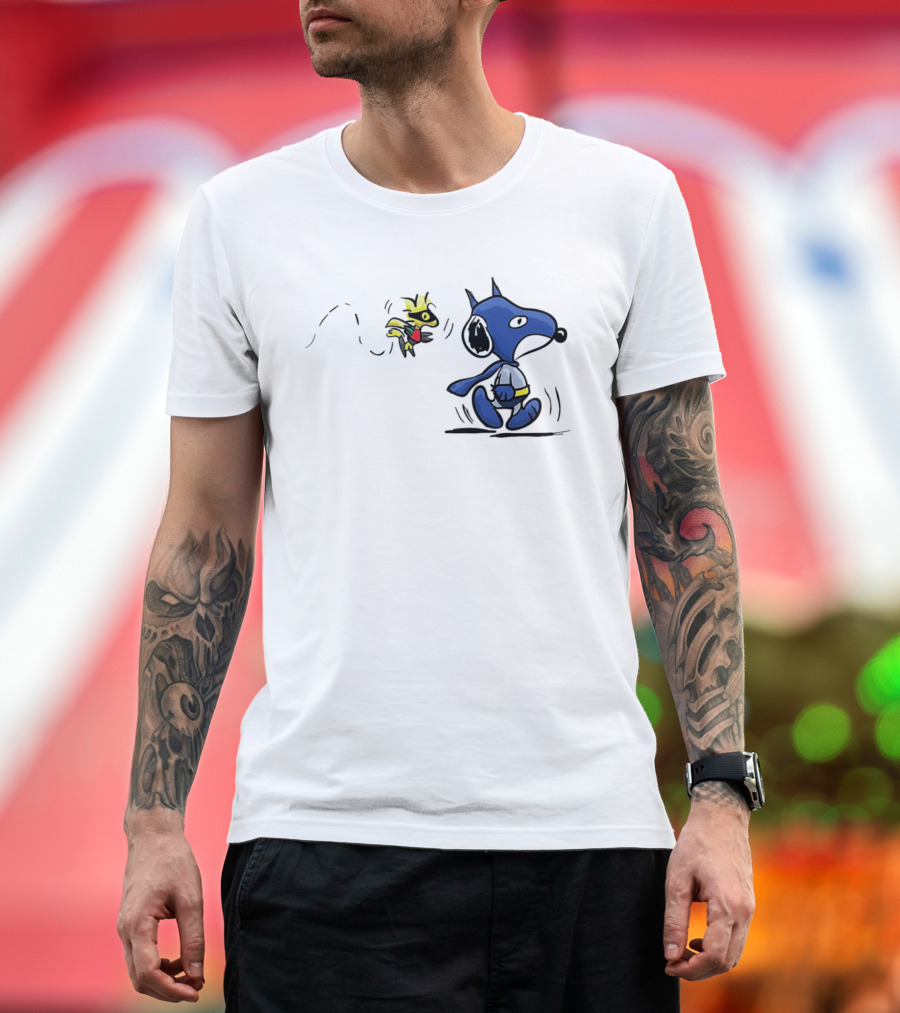 Batman Snoopy And Robin Woodstock DC Peanuts T-Shirt