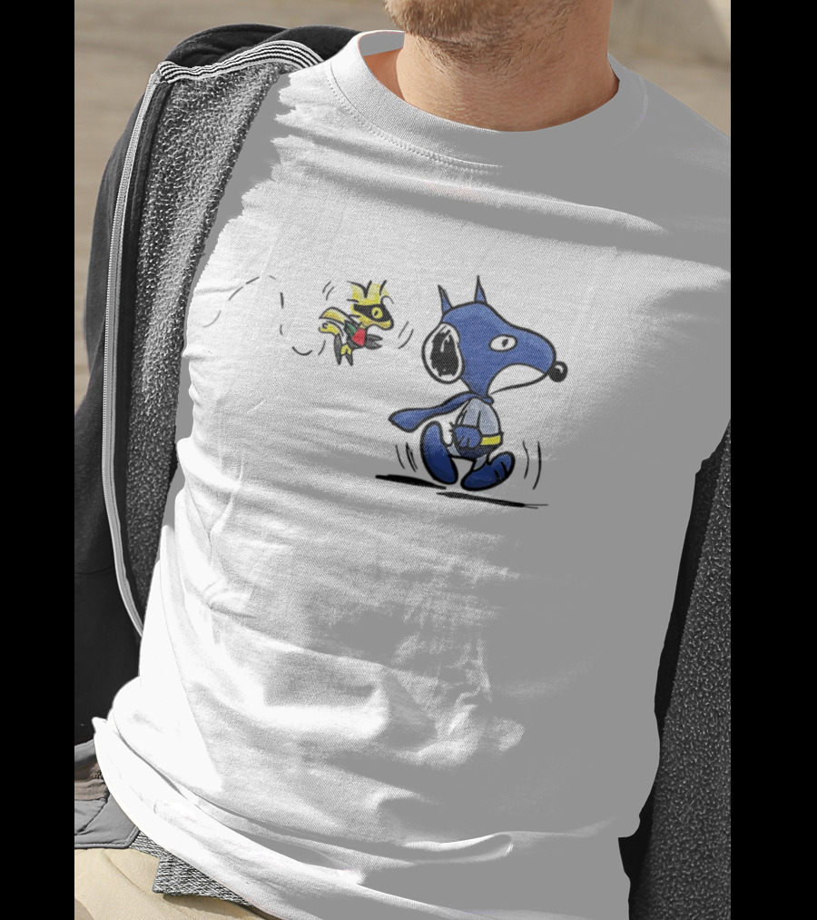 Batman Snoopy And Robin Woodstock DC Peanuts T-Shirt