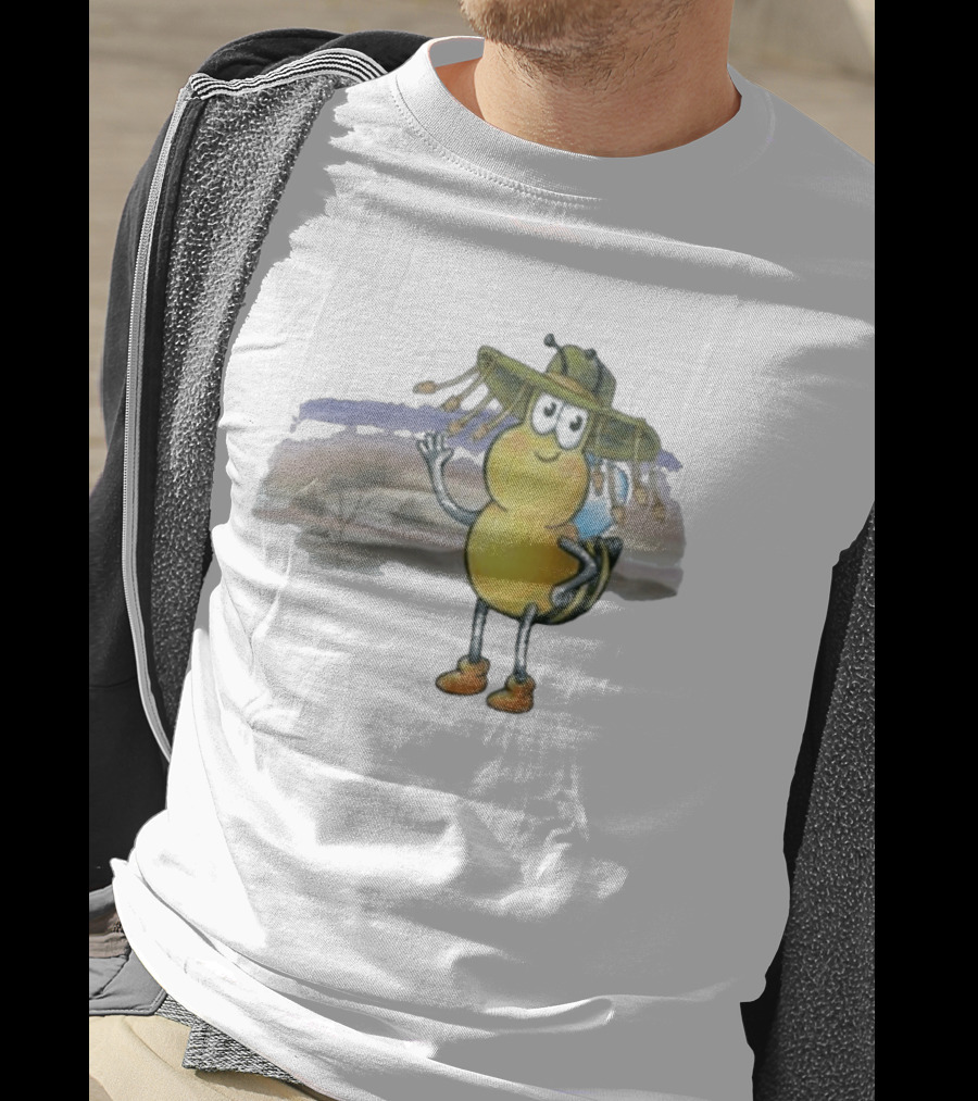 Drgluon Waving In The Outback With Bug Character In Sun Hat T-Shirt