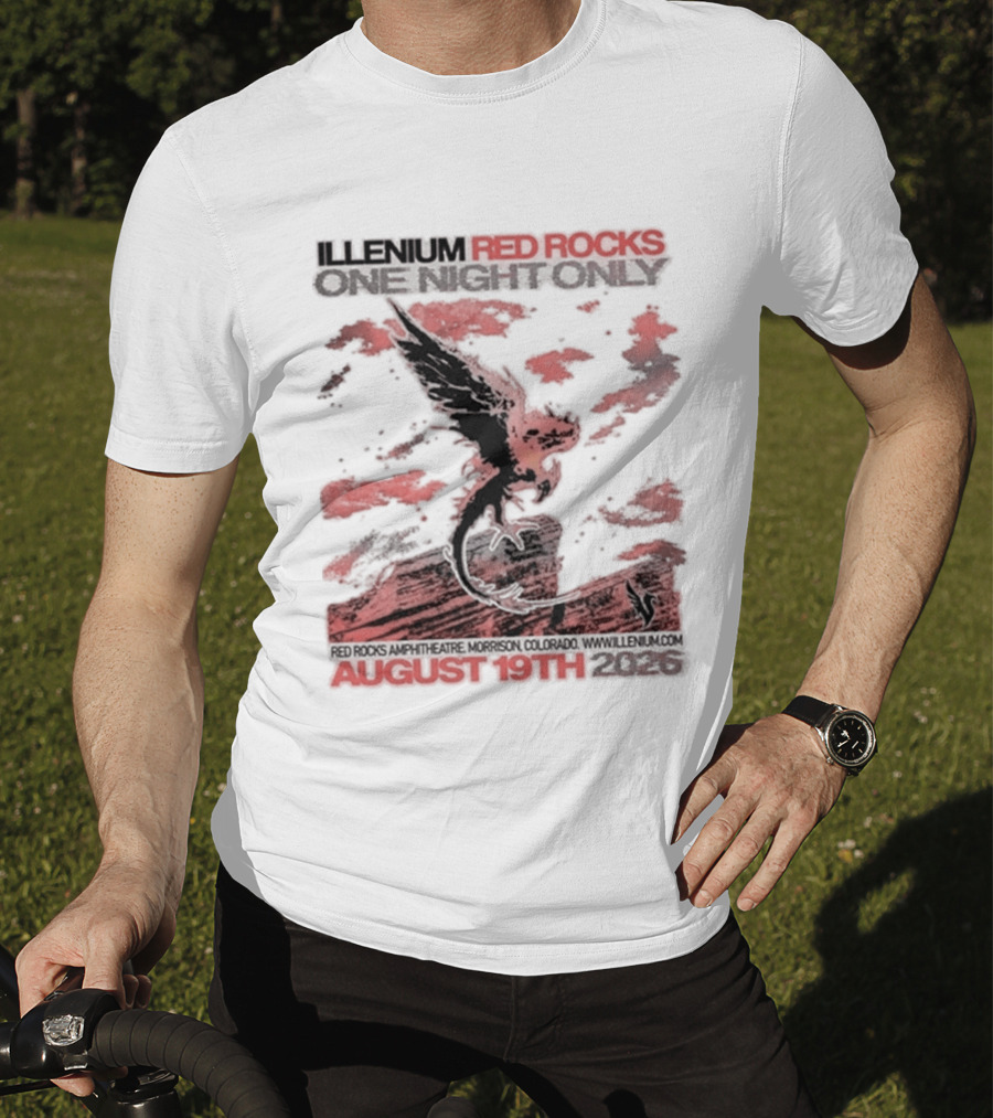 Illenium Red Rocks August 19th 2026 Morrison Colorado One Night Only T-Shirt