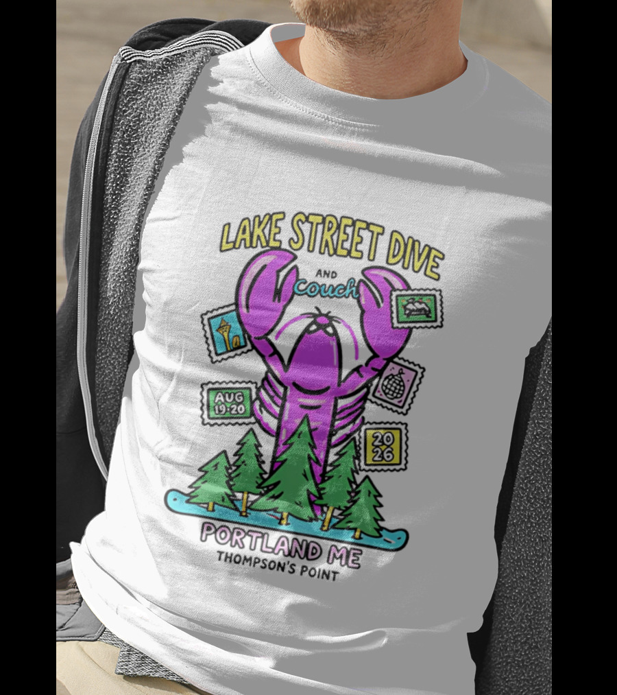 Lake Street Dive Couch Lobster Portland ME Thompson's Point August 19 20 2023 T-Shirt