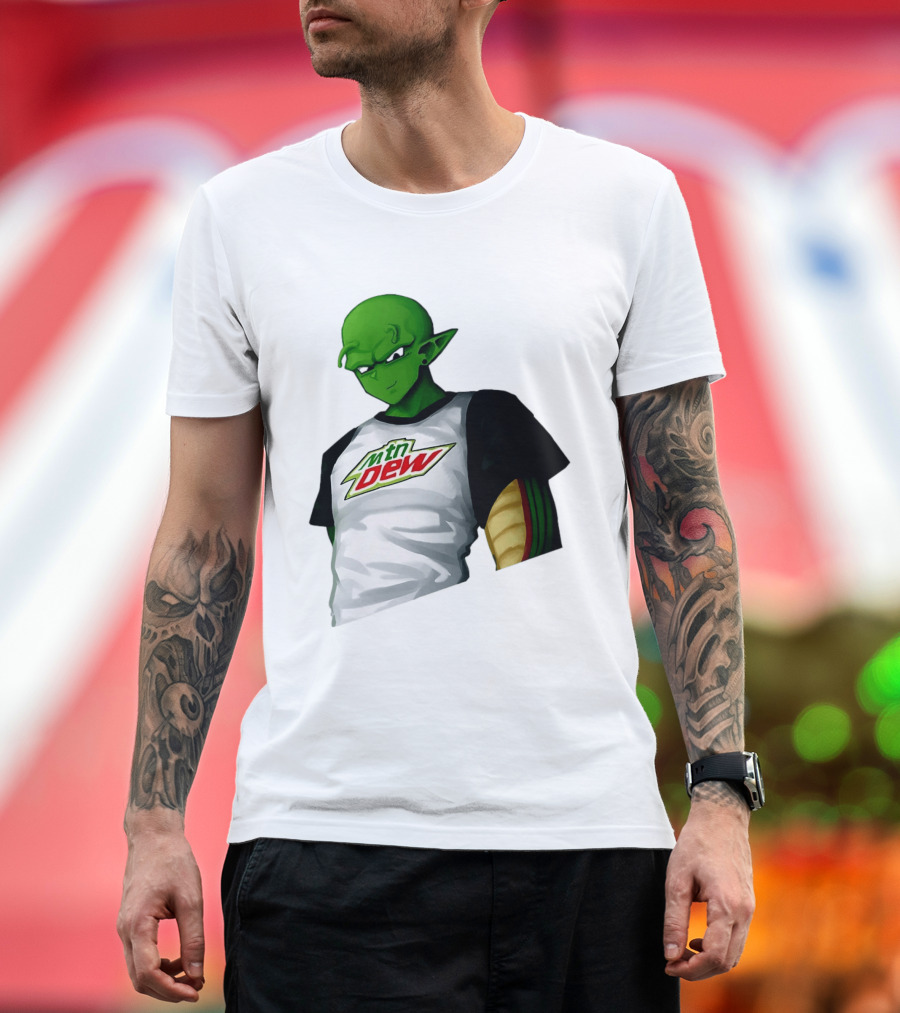 Piccolo Dragon Ball Z Character In Mtn Dew T-Shirt