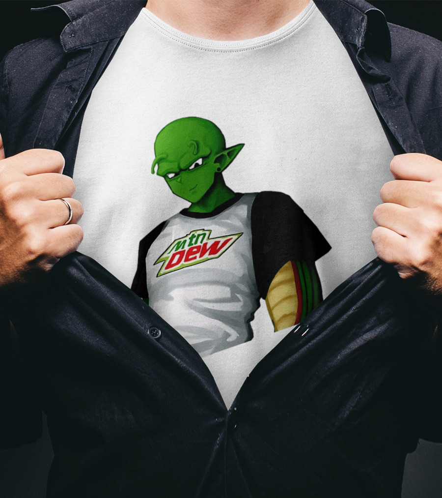 Piccolo Dragon Ball Z Character In Mtn Dew T-Shirt