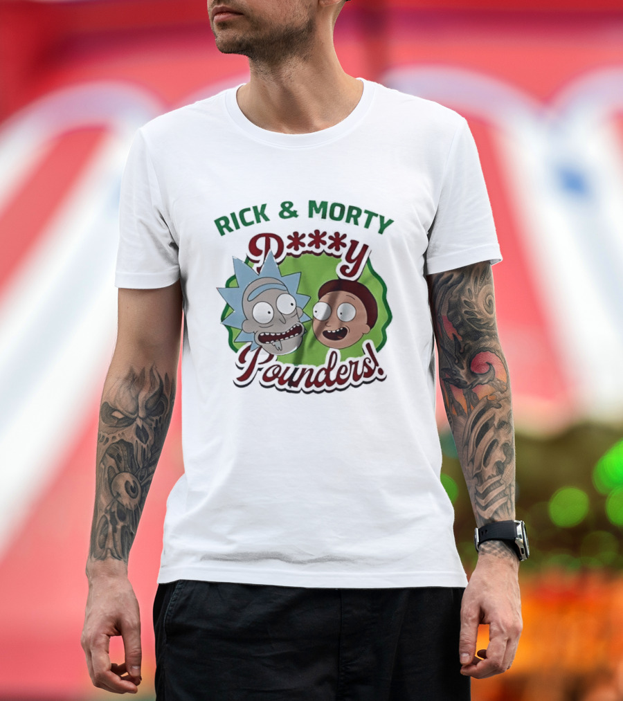 Rick And Morty P<strong></strong>y Pounders Cartoon Characters Green Portal T-Shirt
