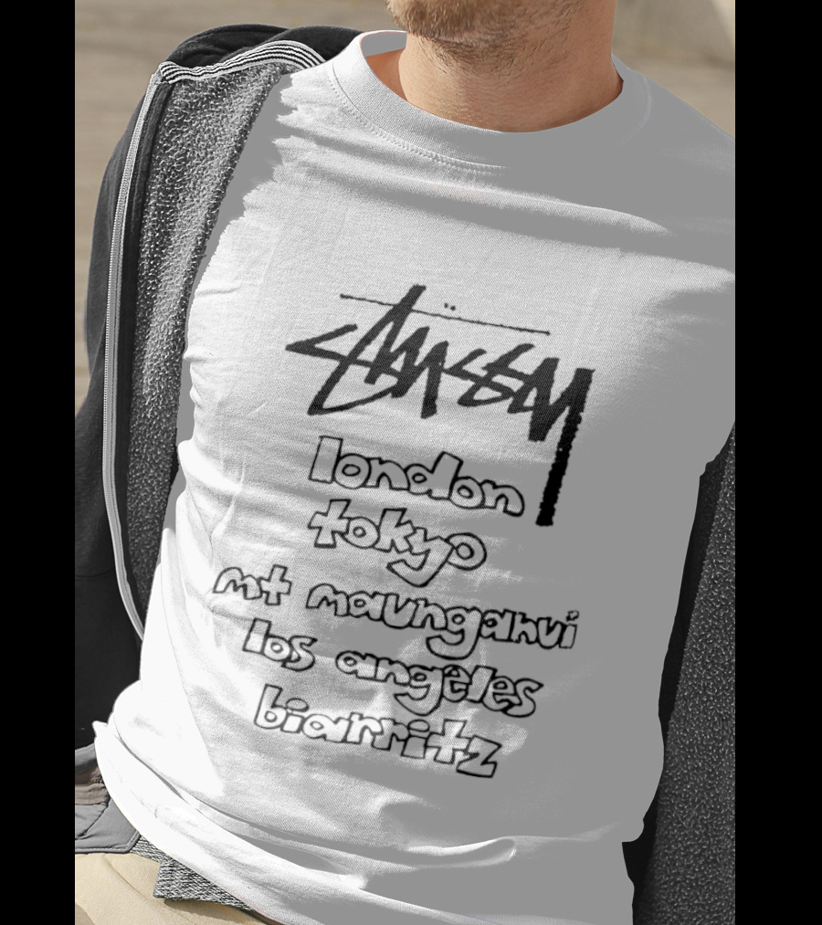 Stussy London Tokyo Mt Maunganui Los Angeles Biarritz Urban Streetwear Collection T-Shirt