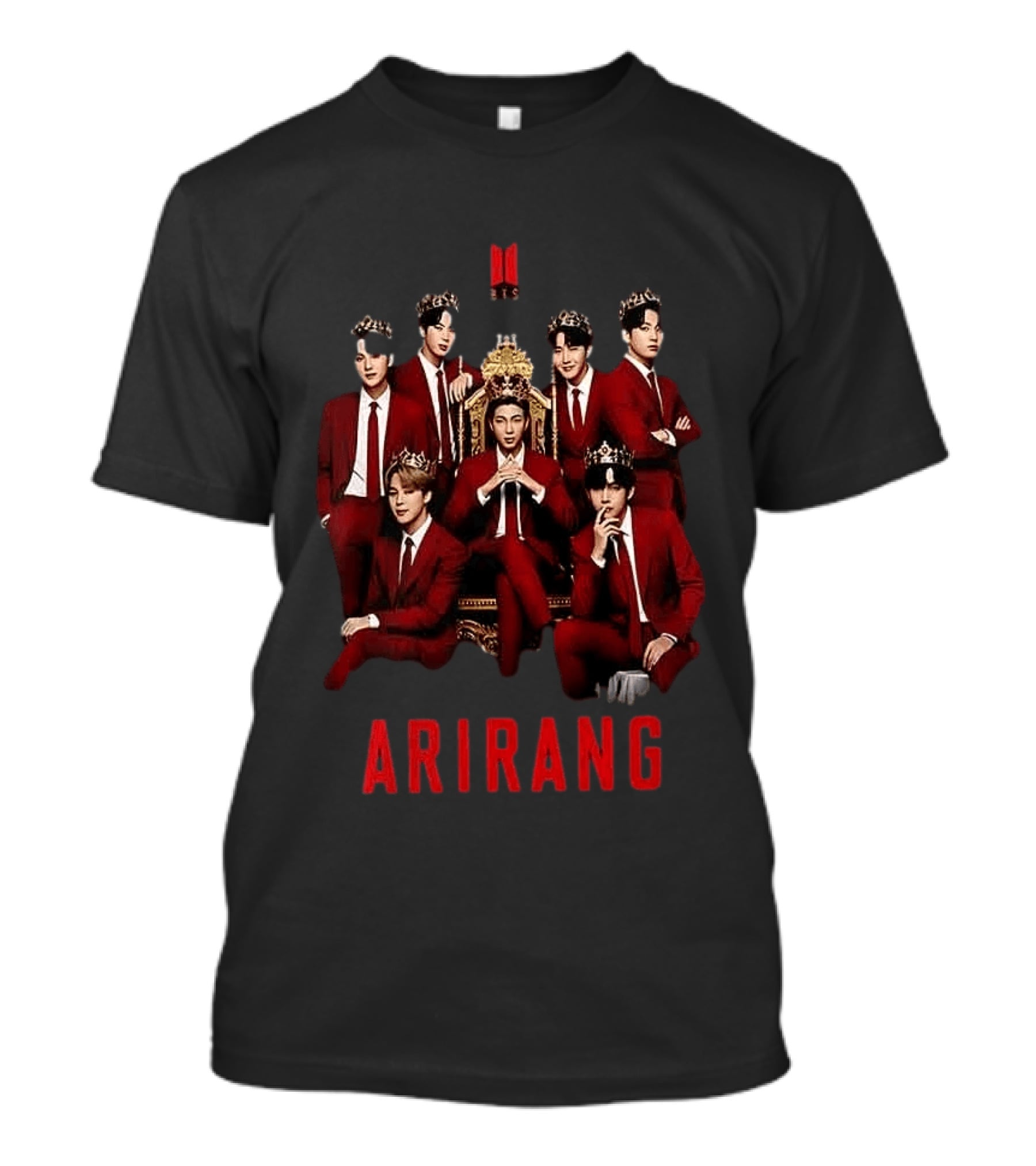 BTS World Tour 2026 Arirang Red Suits And Crowns T-Shirt