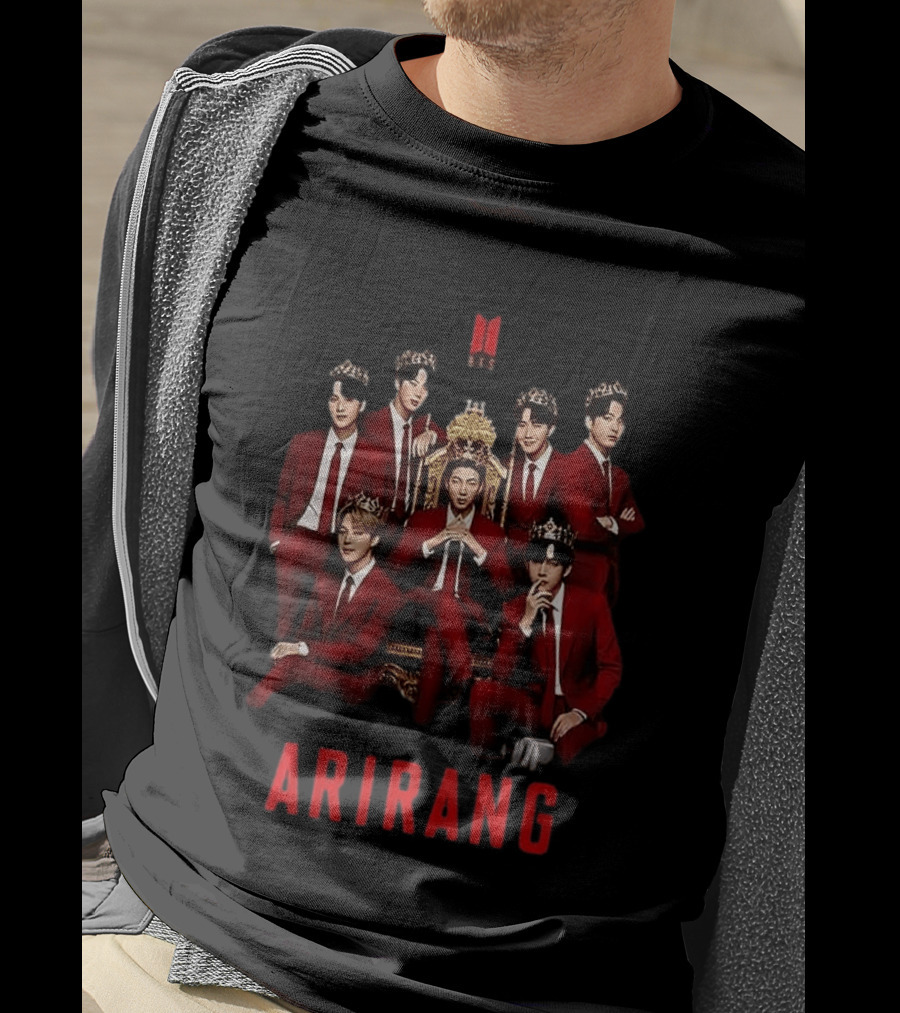 BTS World Tour 2026 Arirang Red Suits And Crowns T-Shirt