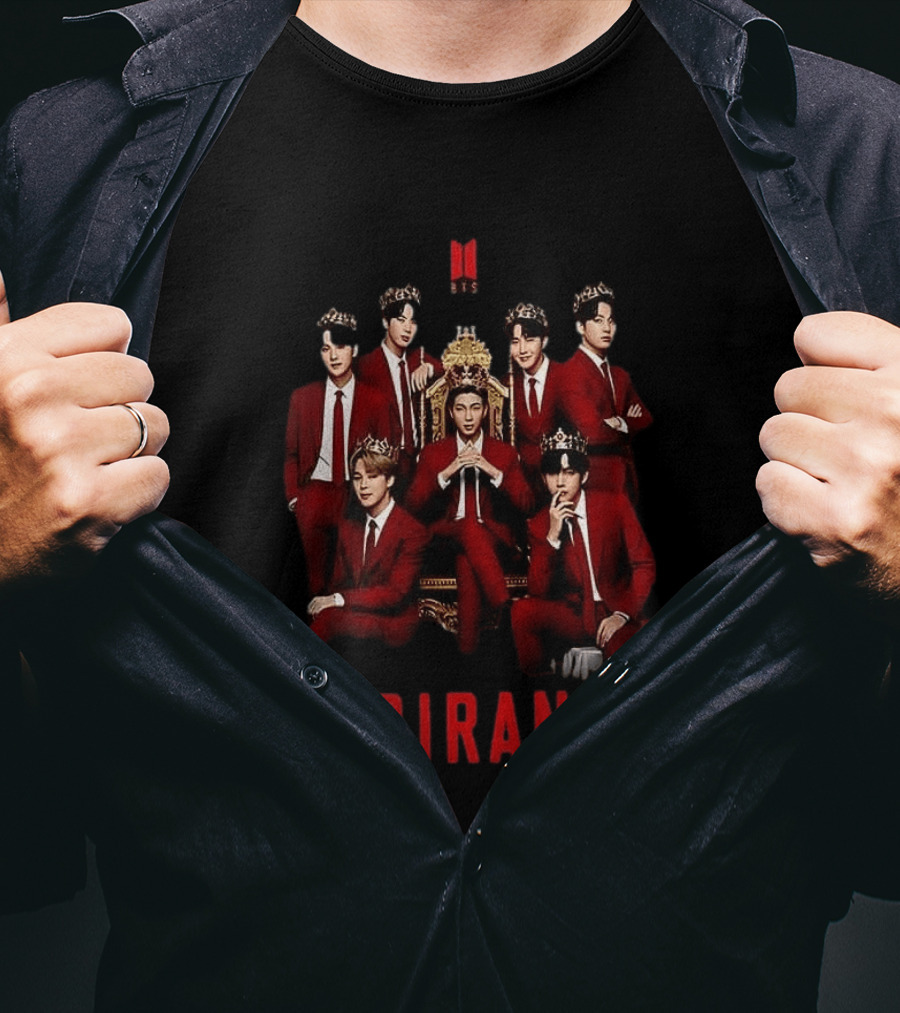 BTS World Tour 2026 Arirang Red Suits And Crowns T-Shirt
