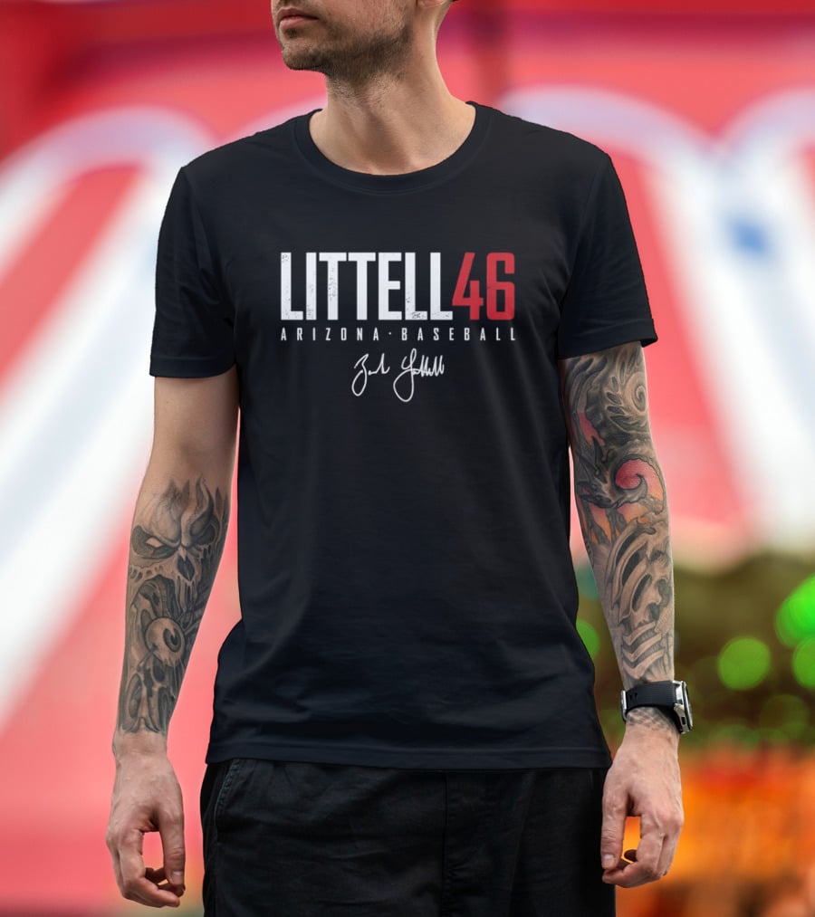 Arizona Baseball Littell 46 Zack Distressed T-Shirt
