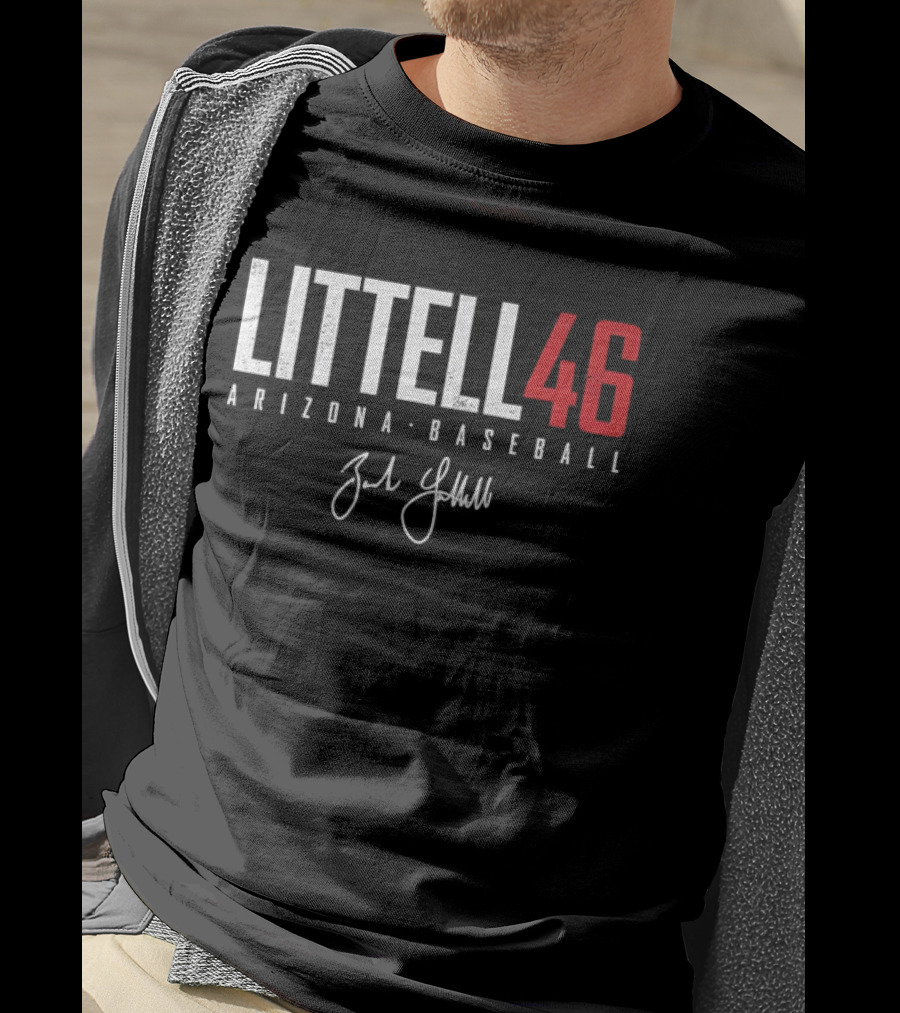 Arizona Baseball Littell 46 Zack Distressed T-Shirt
