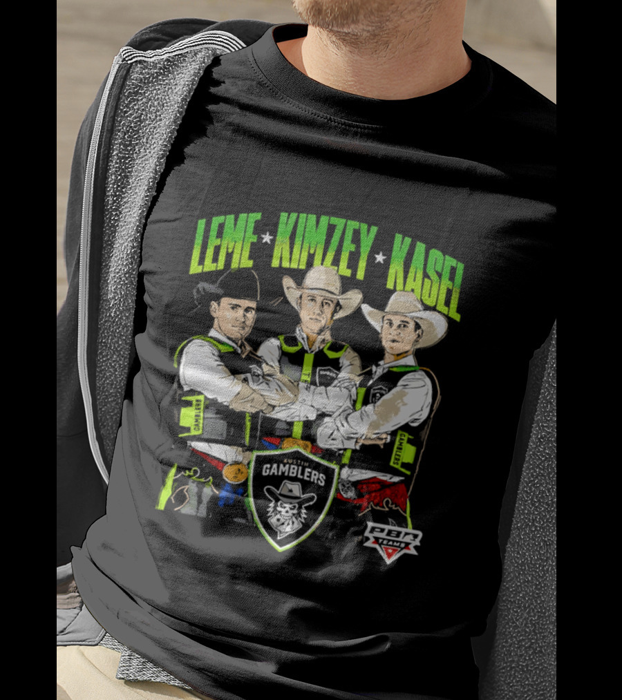Austin Gamblers PBR Team Leme Kimzey Kasel Bull Riders T-Shirt