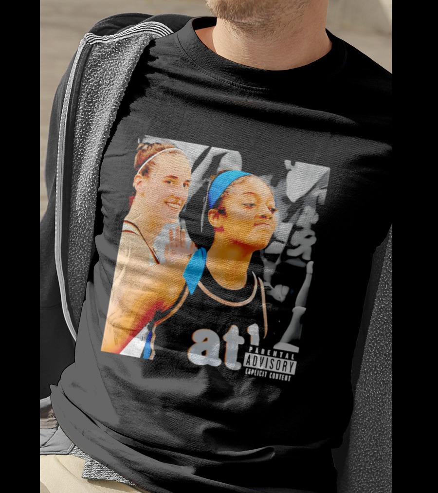 Caitlin Clark Angel Reese Memorable Moment Parental Advisory Explicit Content T-Shirt