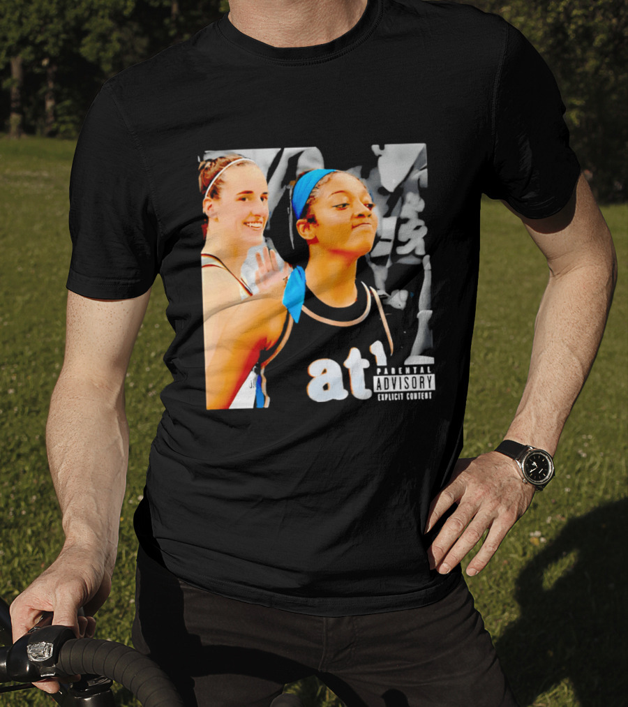 Caitlin Clark Angel Reese Memorable Moment Parental Advisory Explicit Content T-Shirt