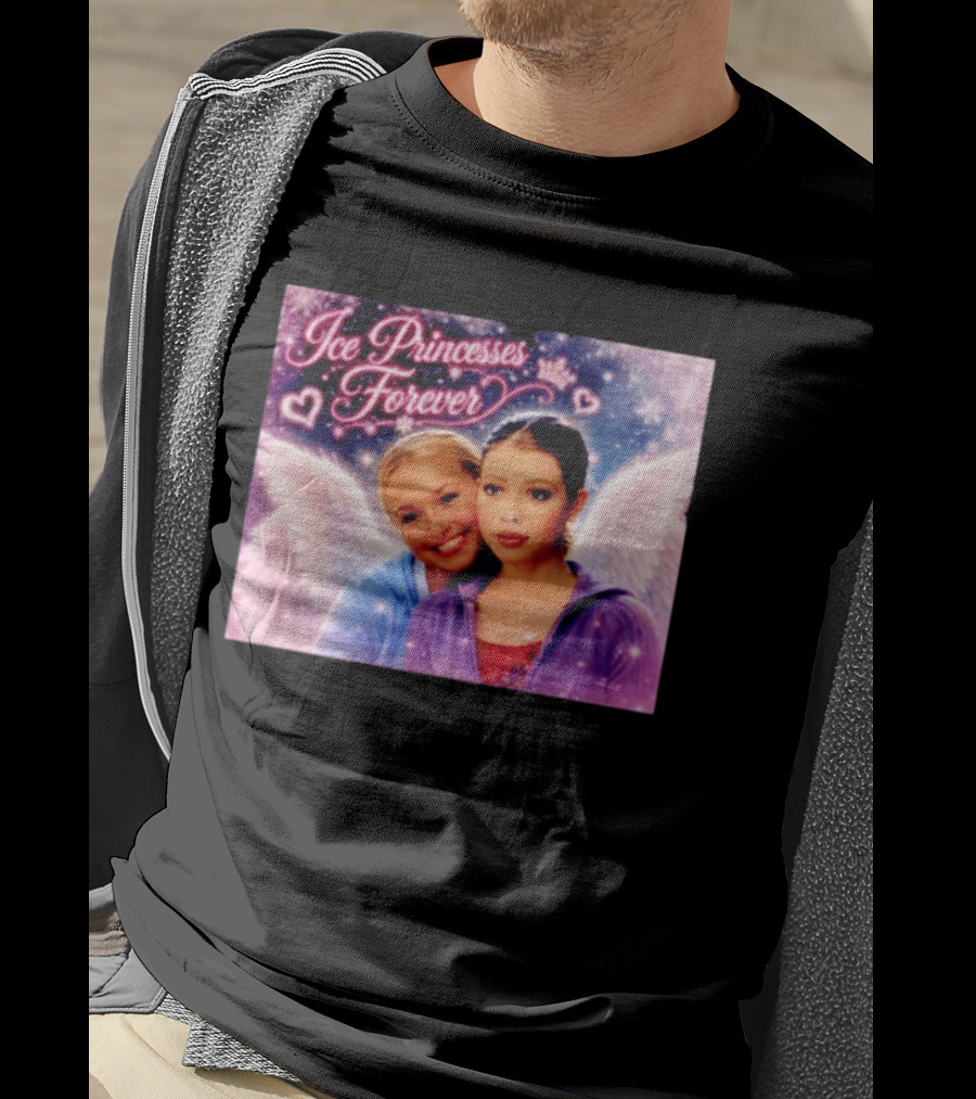 Ice Princesses Forever Hayden Panettiere Michelle Trachtenberg Angel Wings Hearts Snowflakes T-Shirt