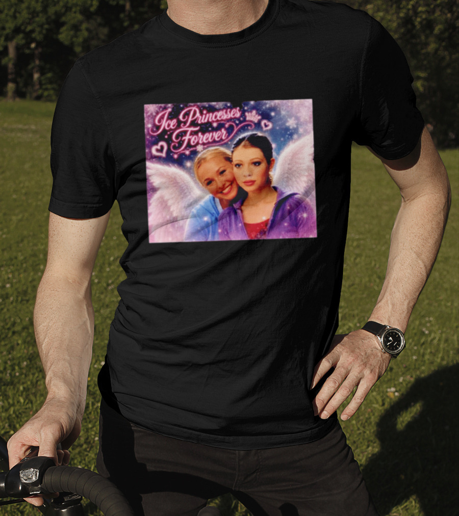 Ice Princesses Forever Hayden Panettiere Michelle Trachtenberg Angel Wings Hearts Snowflakes T-Shirt