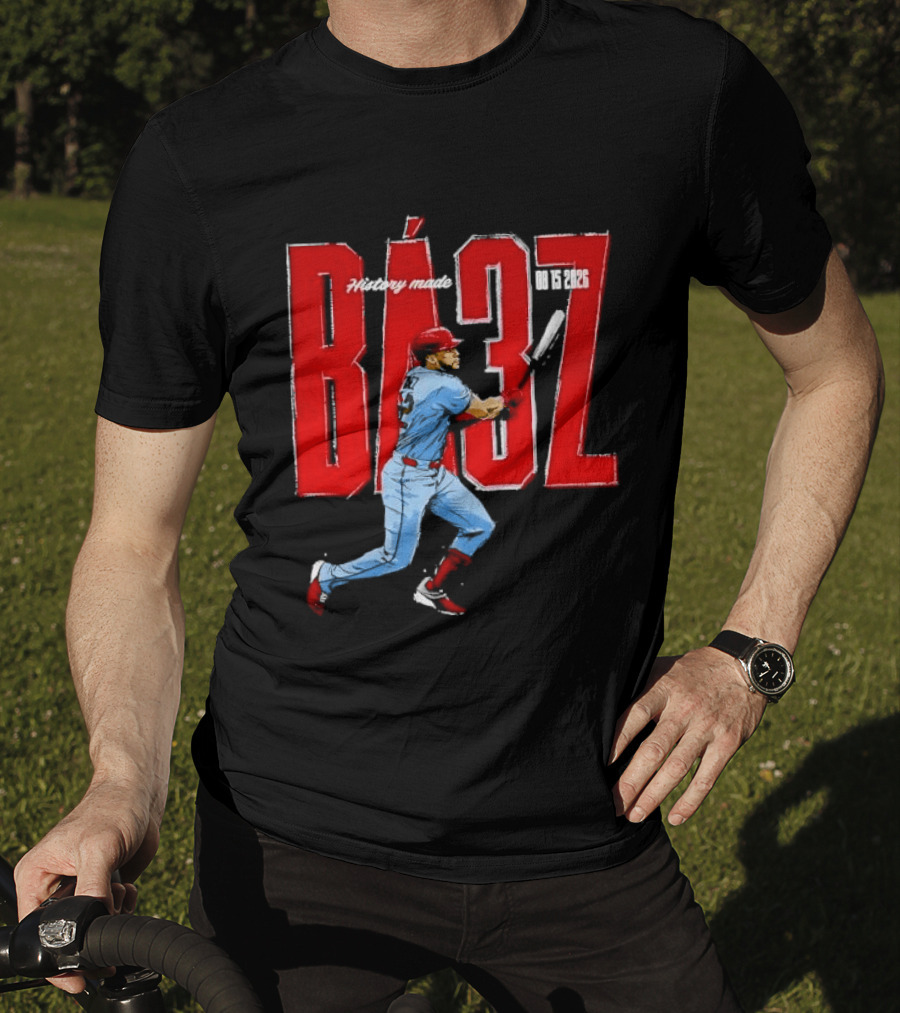 History Made Baez 08 15 2026 Baseball Player Swinging Bat Sketch T-Shirt