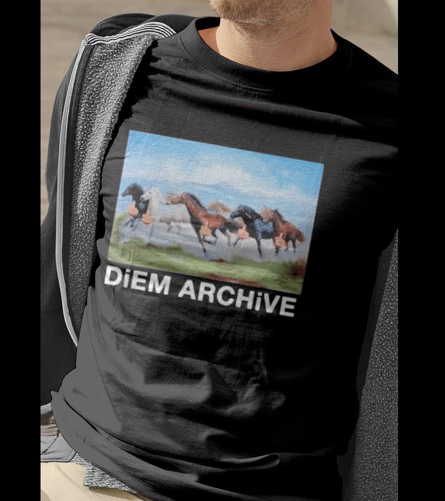 Diem Archive Running Horses Iconic Bet On A Horse T-Shirt