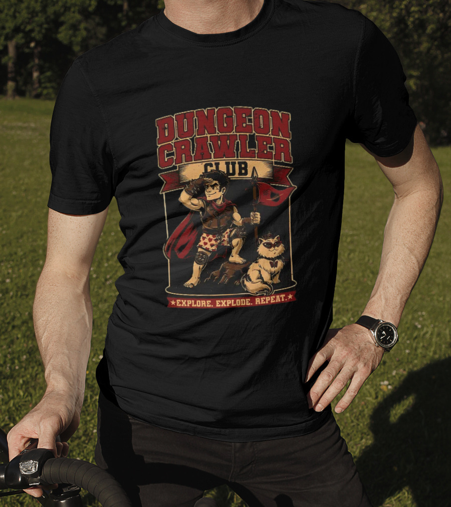 Dungeon Crawler Club Explore Explode Repeat Dungeon Crawler Carl Adventure T-Shirt