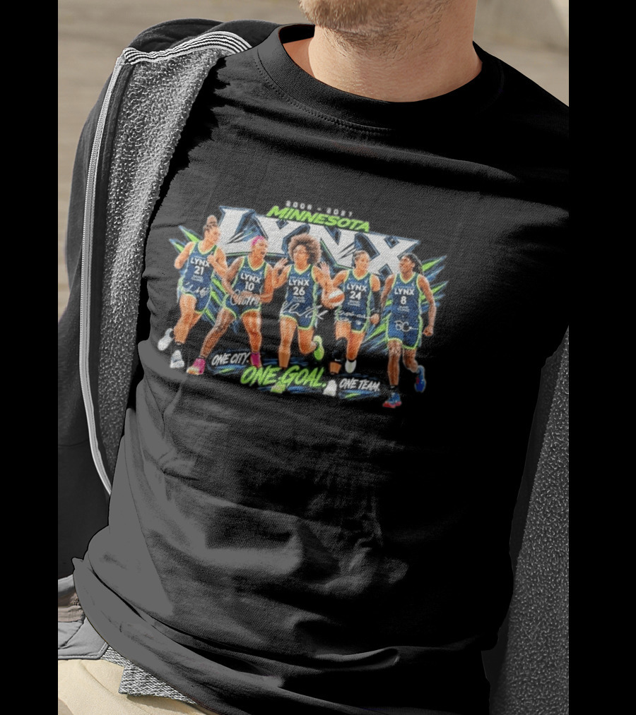 Minnesota Lynx One City One Goal One Team Signatures T-Shirt