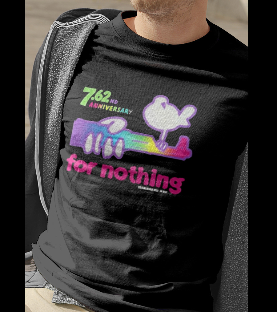 7.62nd Anniversary For Nothing Rainbow Dove Peacemaker T-Shirt