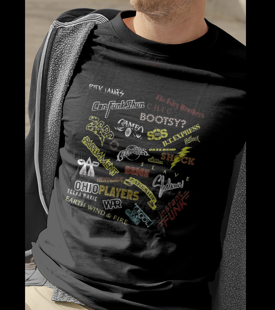 Funk Music Soul Groove Funky Boogie Disco Chic Schwann Players Shock Rufus T-Shirt